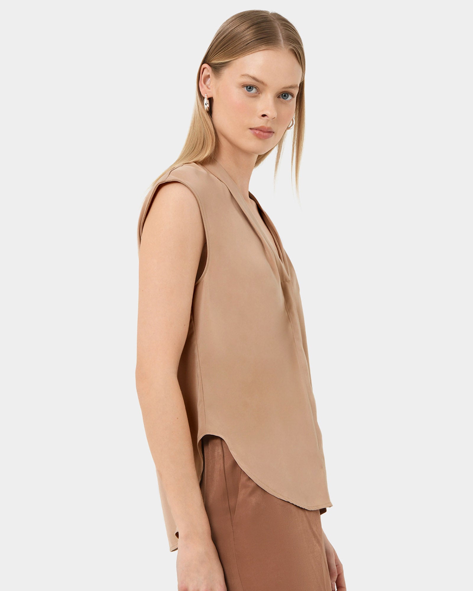 Adelaide V-Neck Cap Sleeve Top