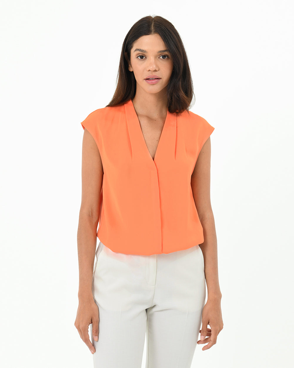 Adelaide V-Neck Cap Sleeve Top