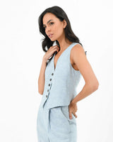 Lilit Linen Chambray Vest