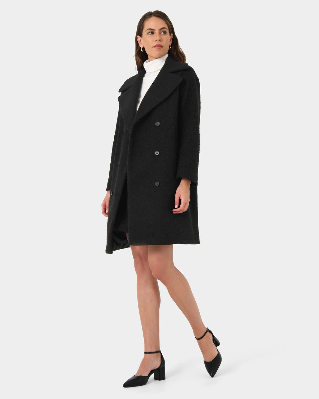 Zahra Boucle Yarn Coat