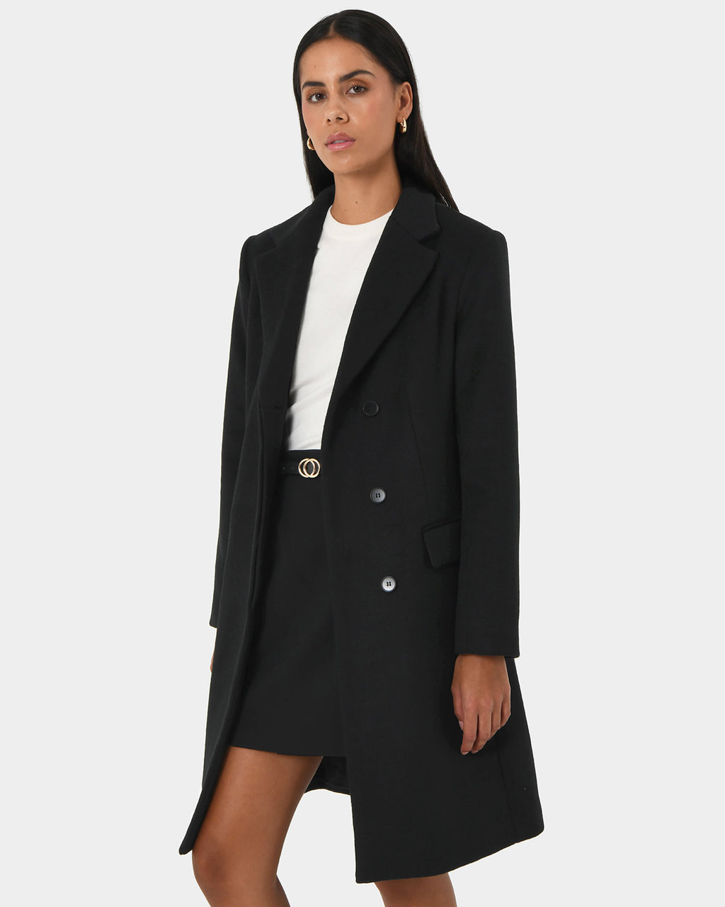 Sanvi Chesterfield Wool Coat