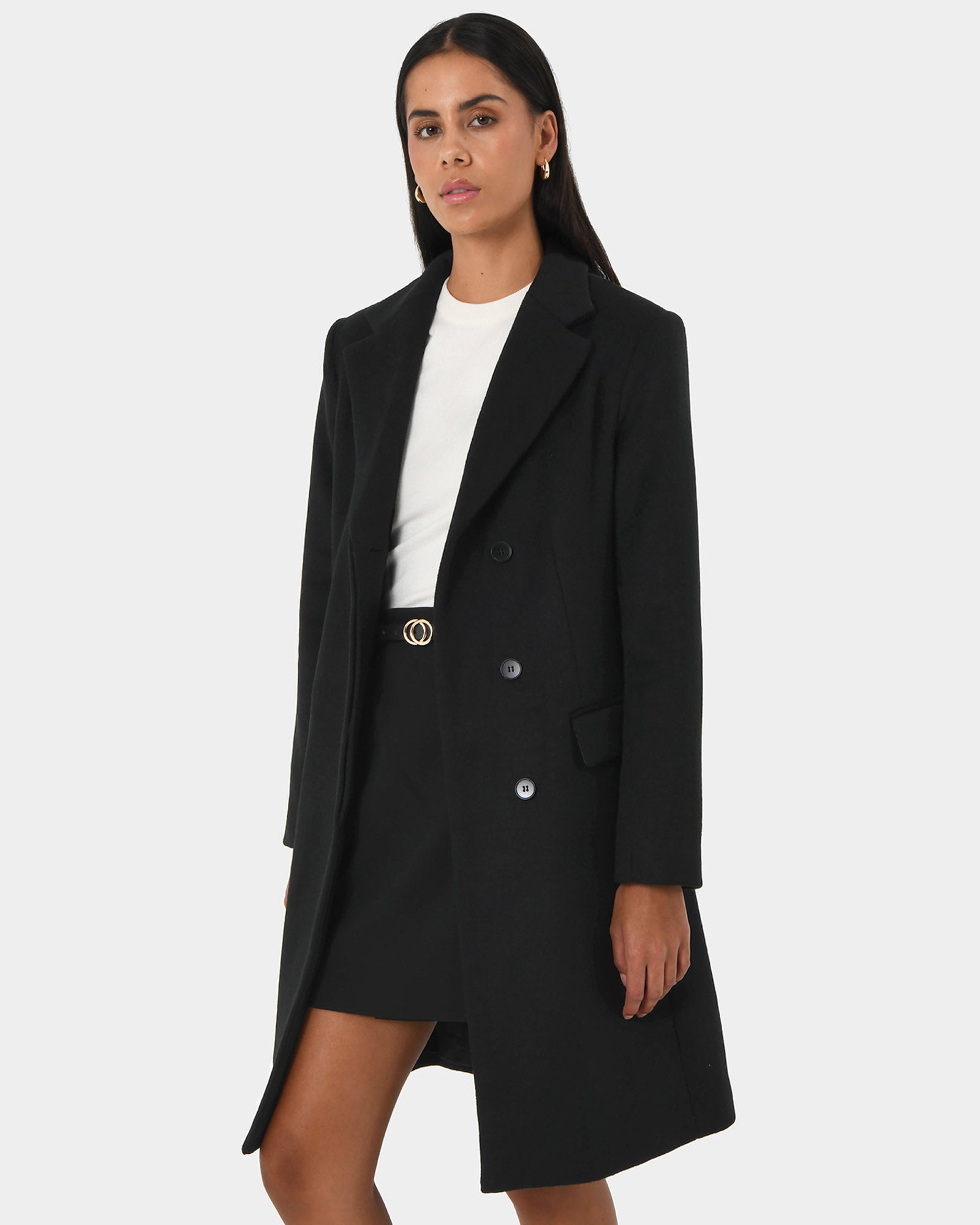 Sanvi Chesterfield Wool Coat