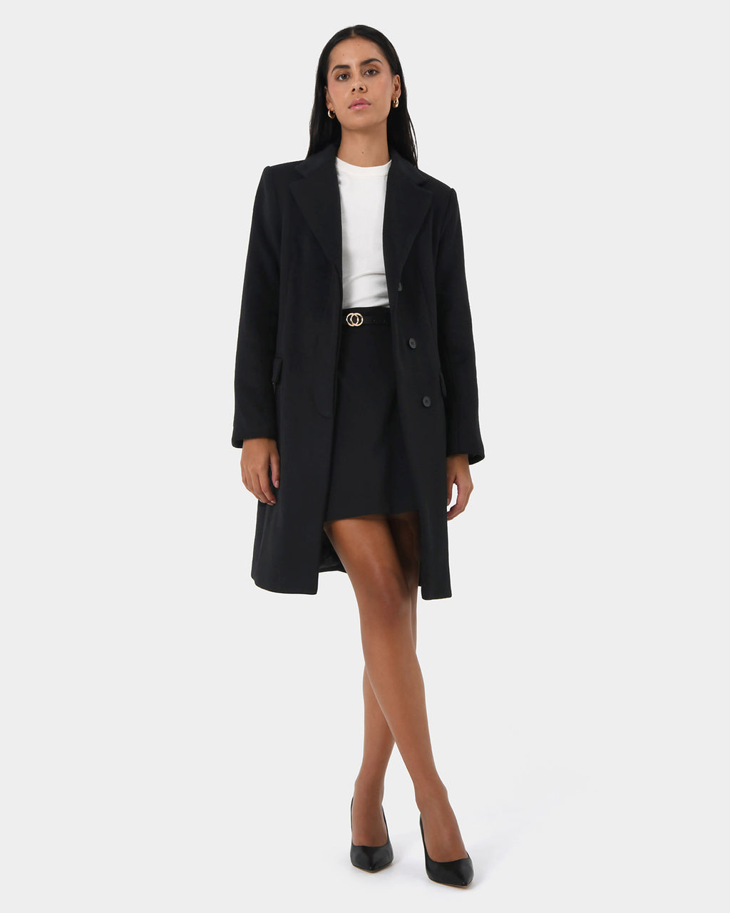 Sanvi Chesterfield Wool Coat