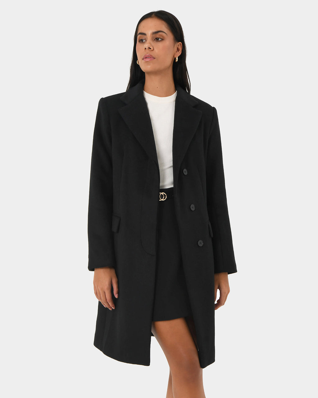 Sanvi Chesterfield Wool Coat