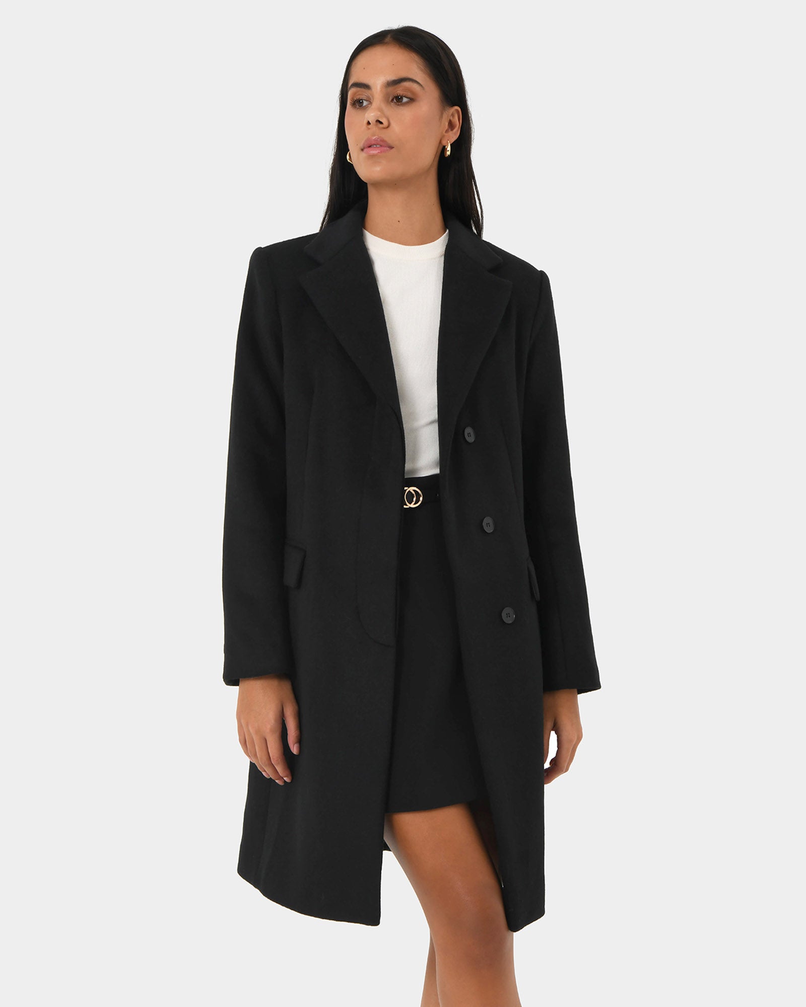 Sanvi Chesterfield Wool Coat