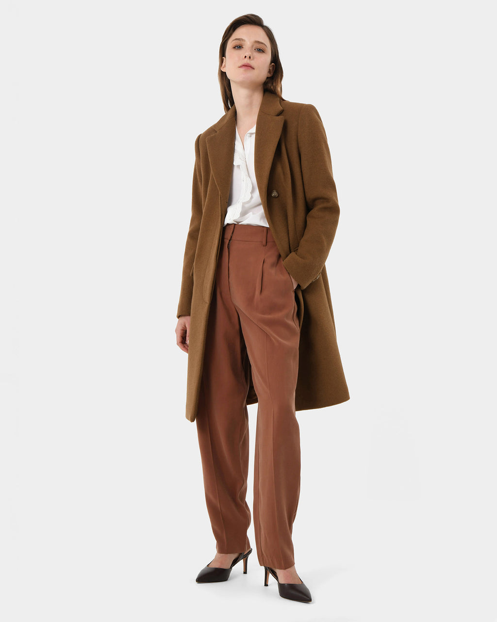 Sanvi Chesterfield Wool Coat
