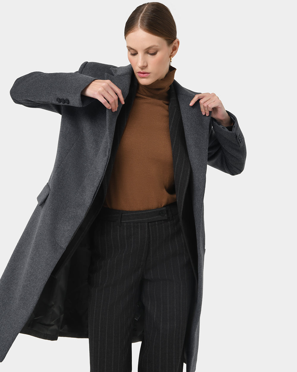 Sanvi Chesterfield Wool Coat
