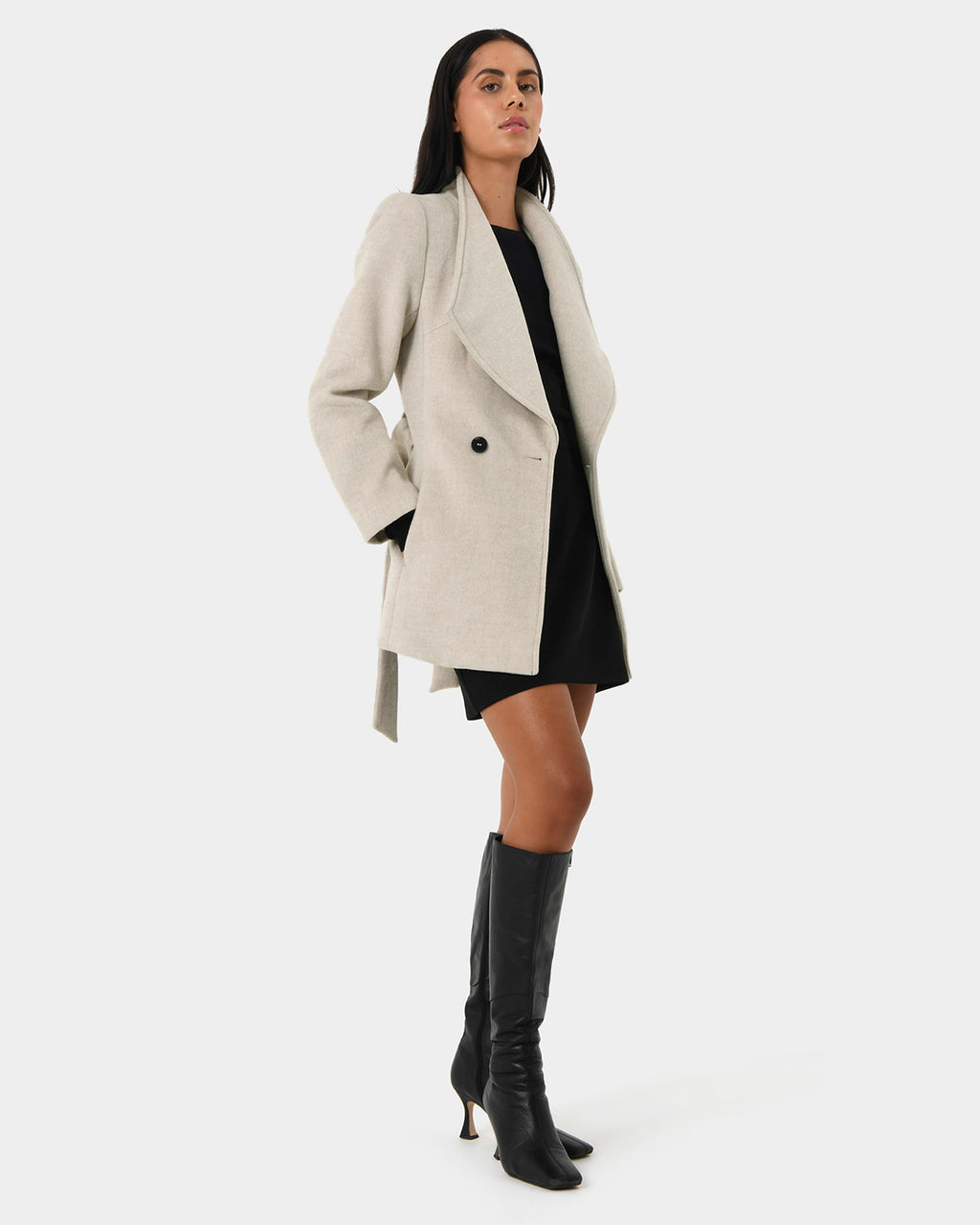 Aileen Double Breast Wrap Coat