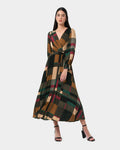 Aubrey Printed Pleat Dress