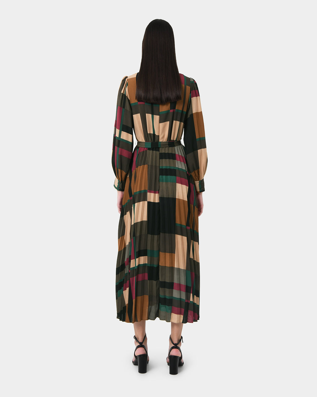 Aubrey Printed Pleat Dress