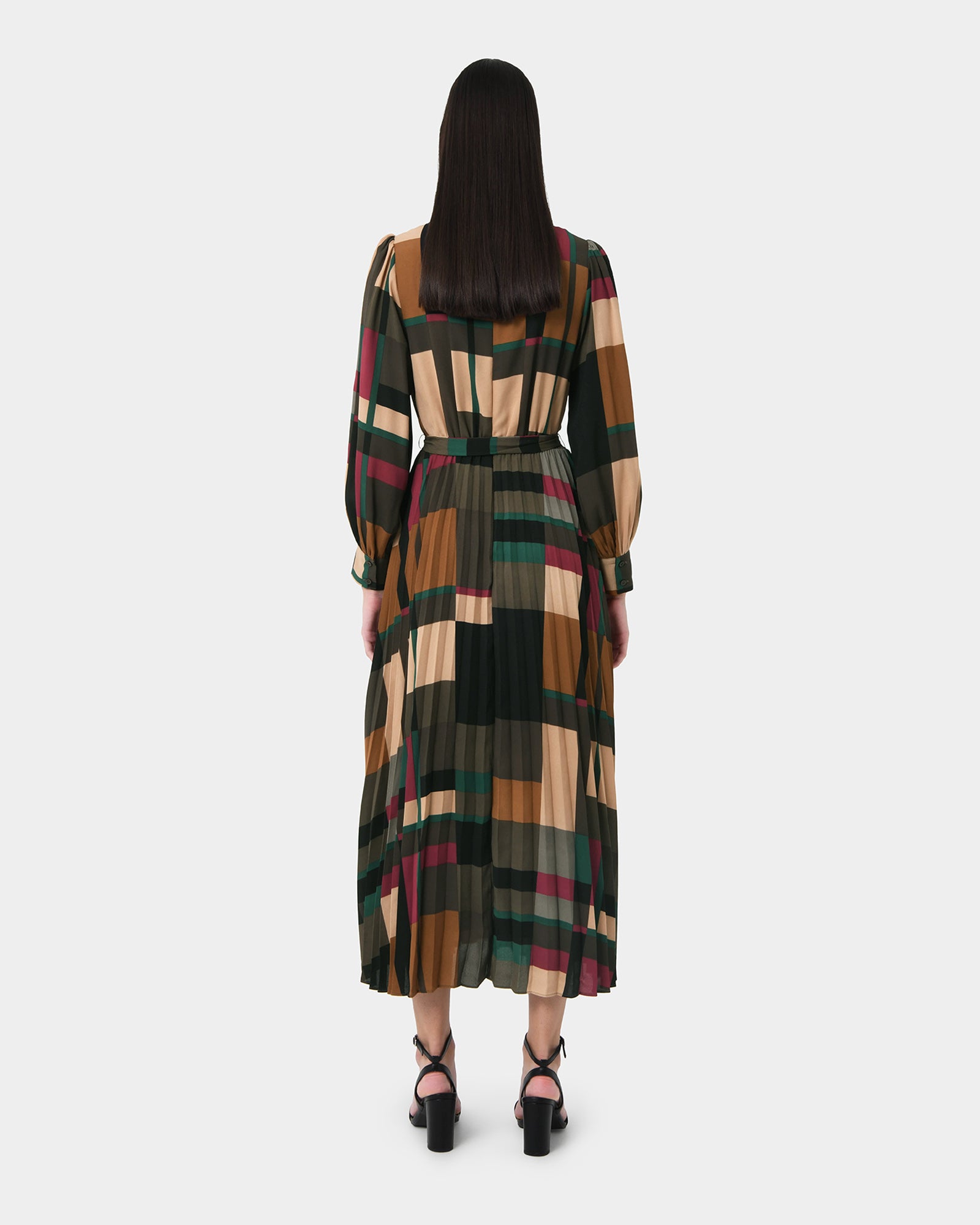 Aubrey Printed Pleat Dress