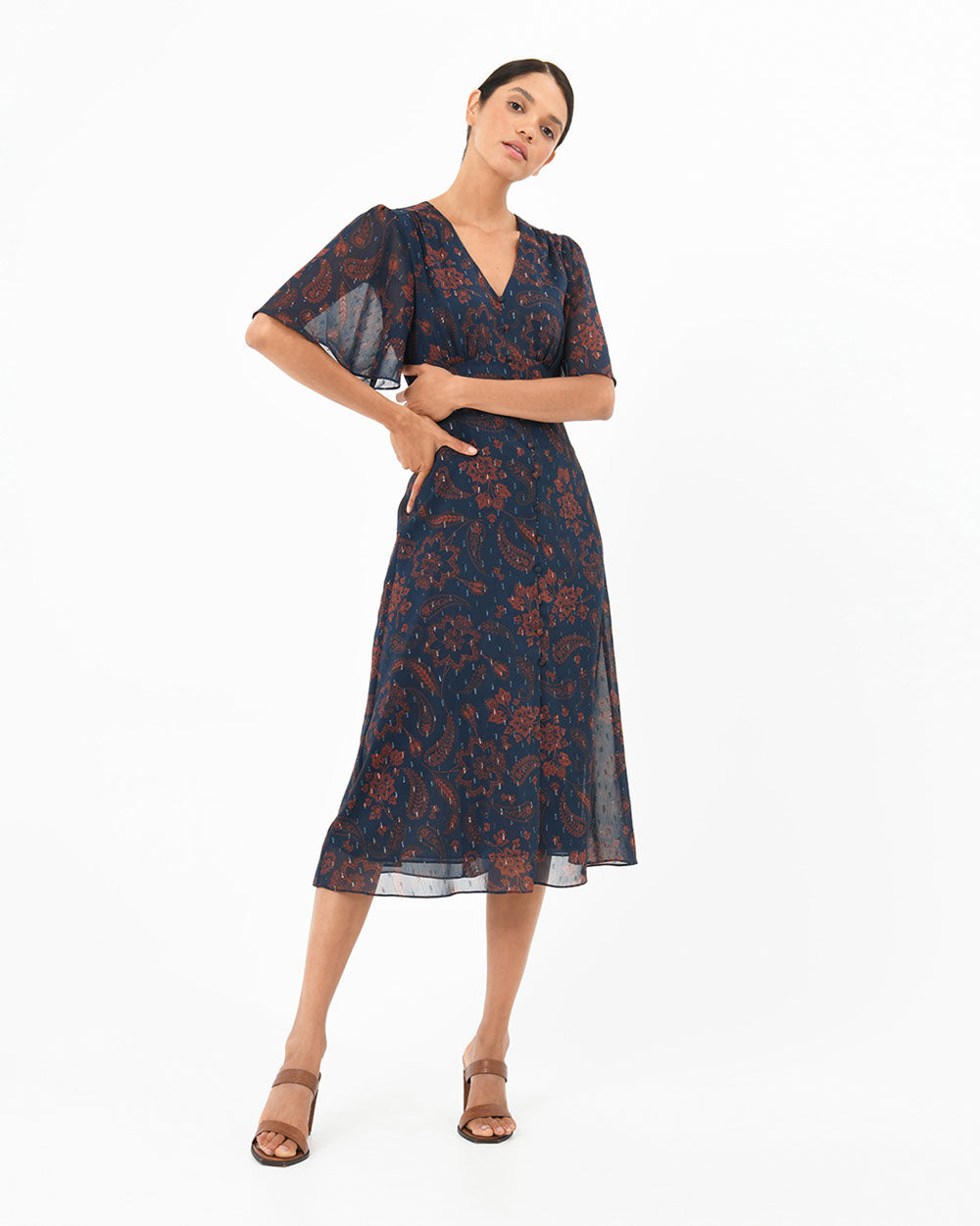 Karley Flutter Sleeve Dress
