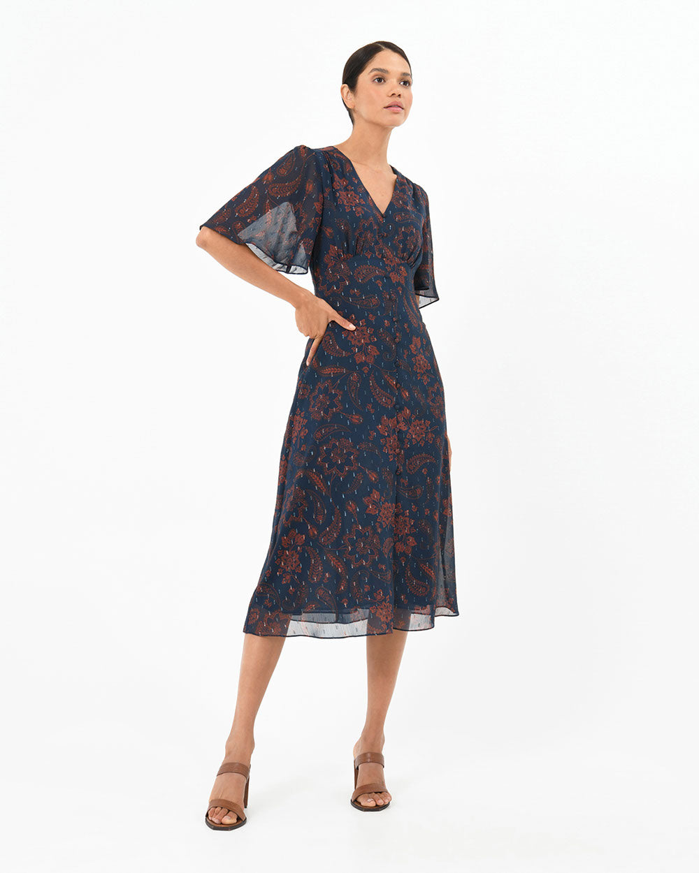Karley Flutter Sleeve Dress