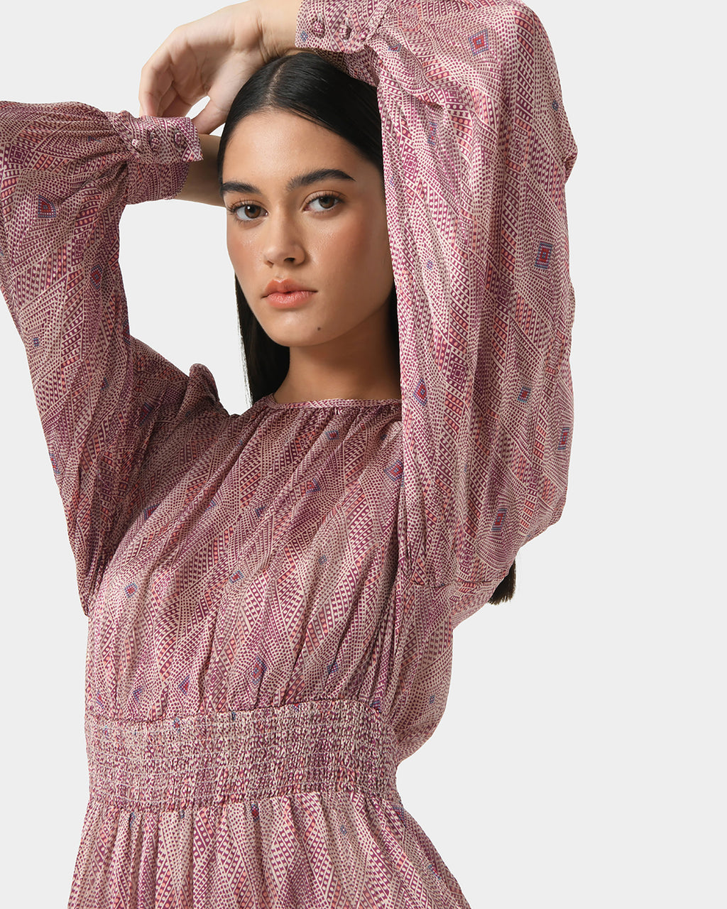 Alexis Printed Pleated Dress