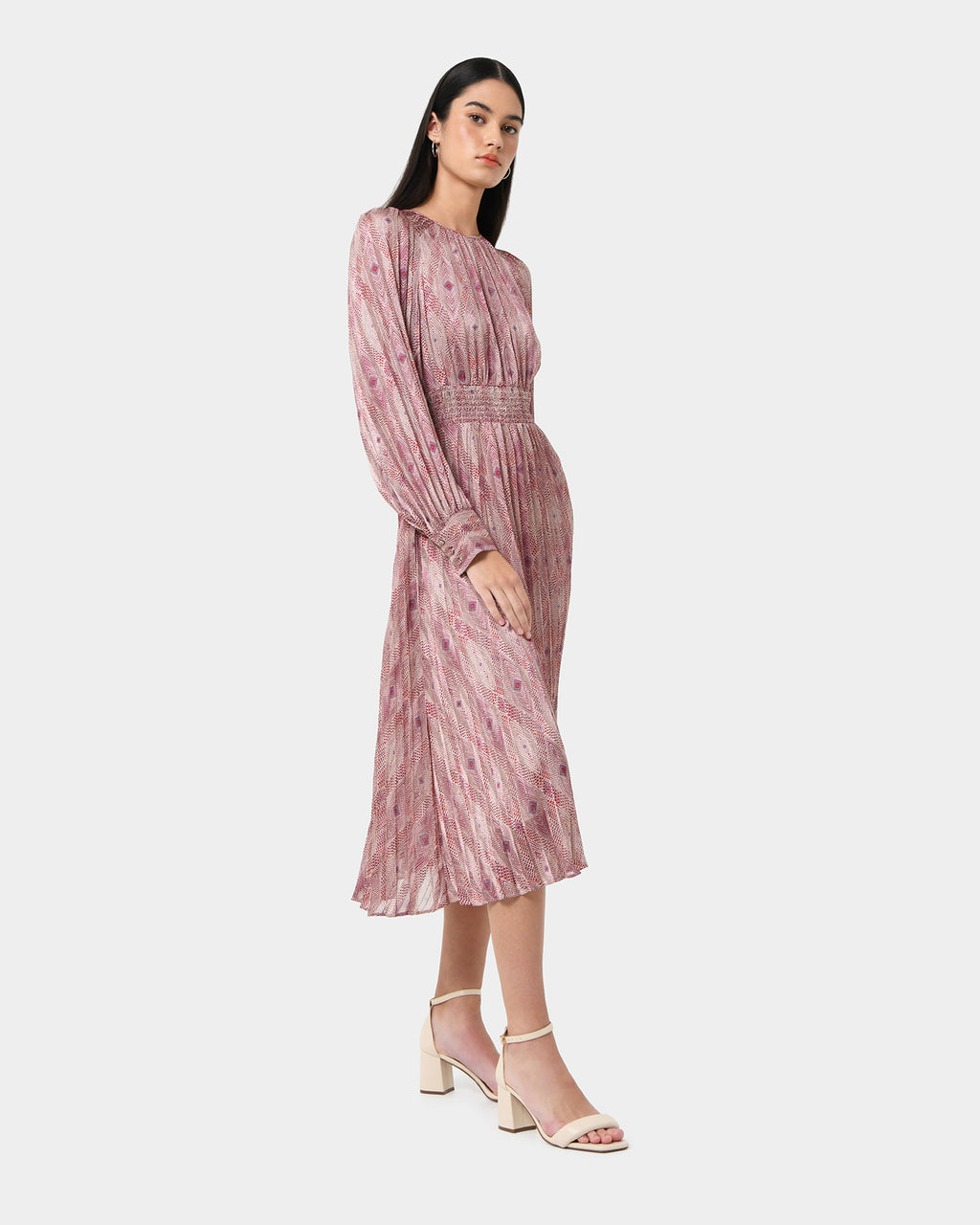 Alexis Printed Pleated Dress