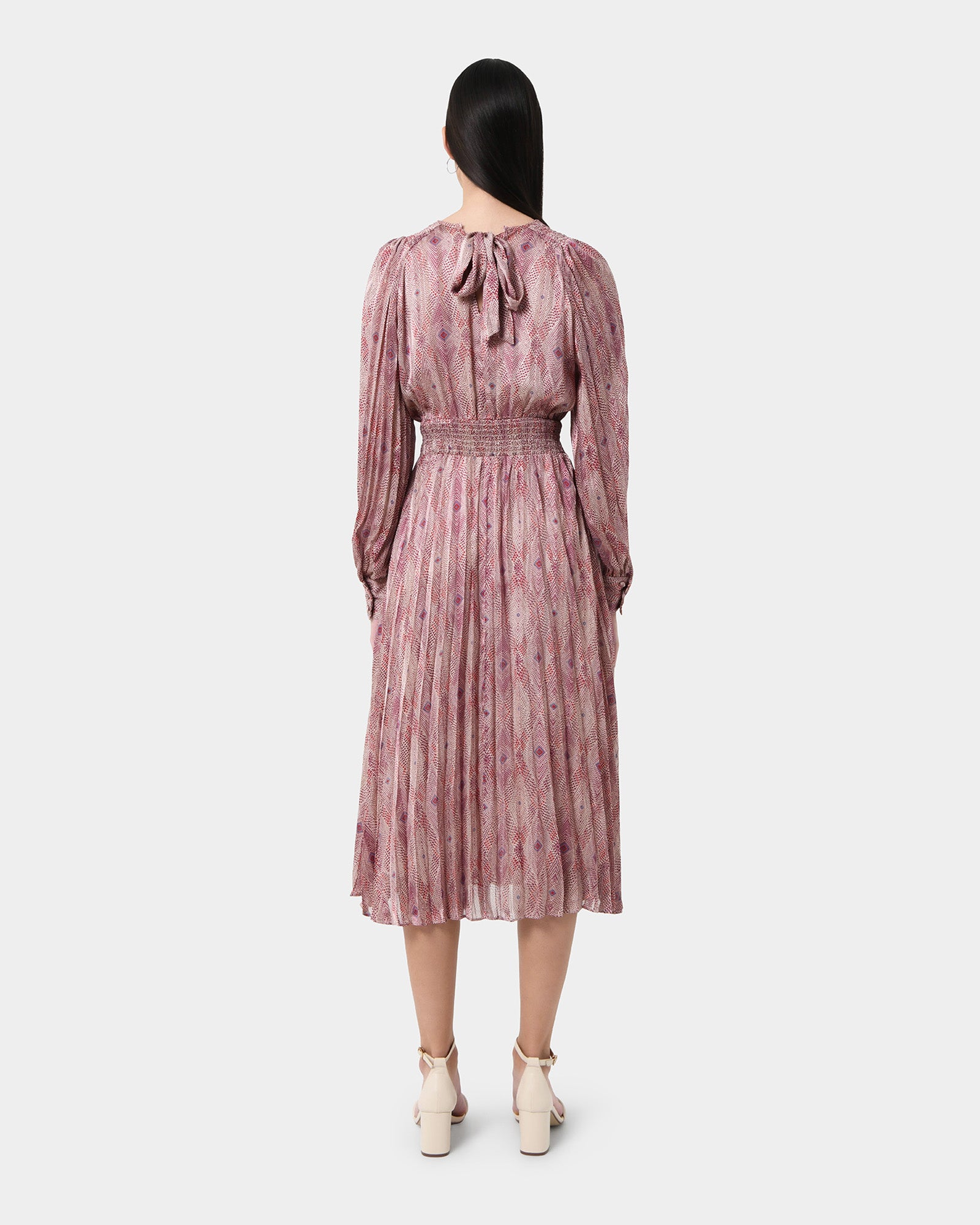 Alexis Printed Pleated Dress