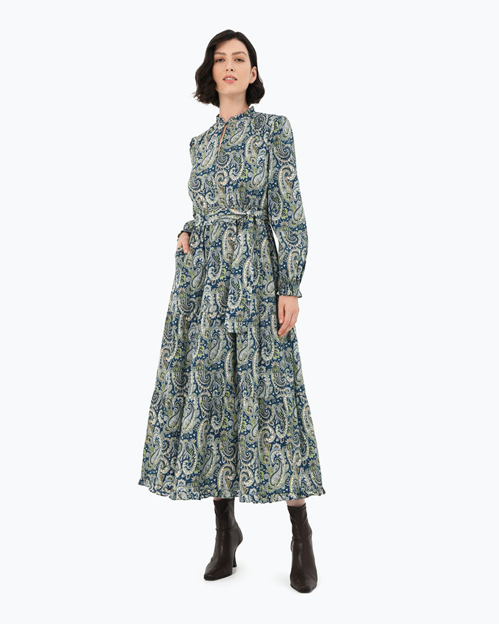 Divya Paisley Cotton Dress