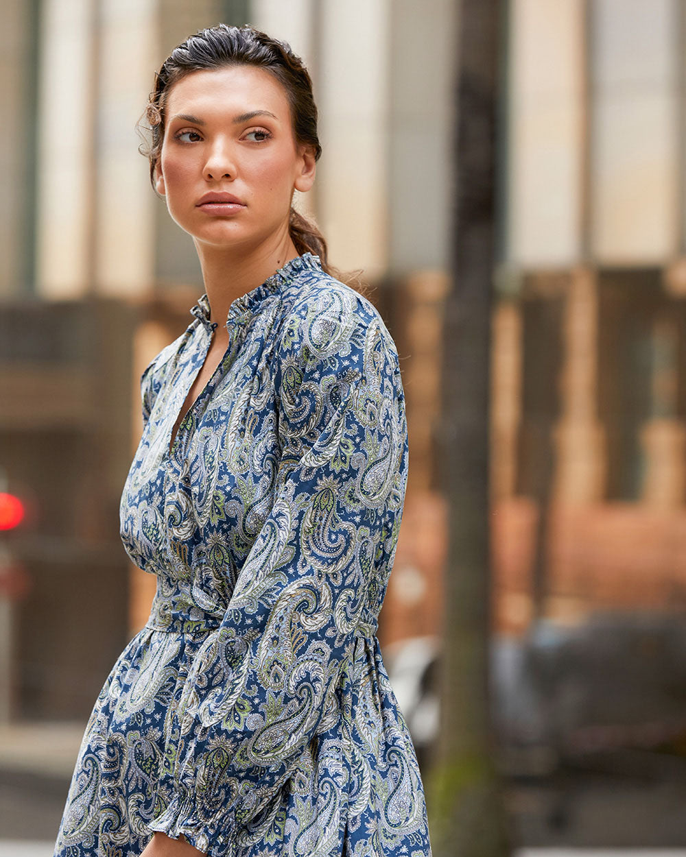 Divya Paisley Cotton Dress