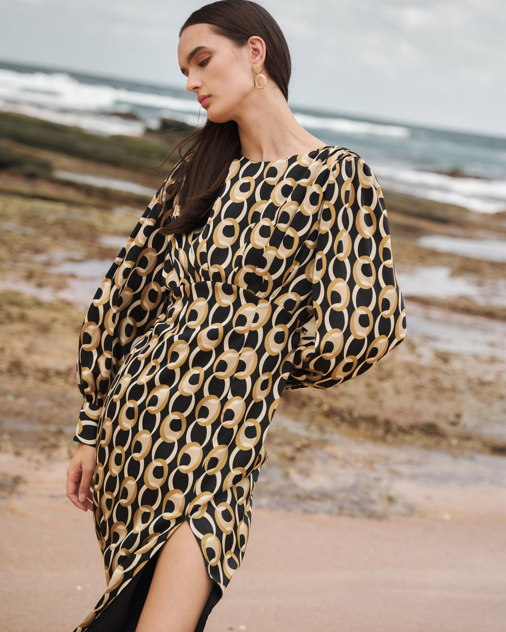 Nour Chain Print Dress