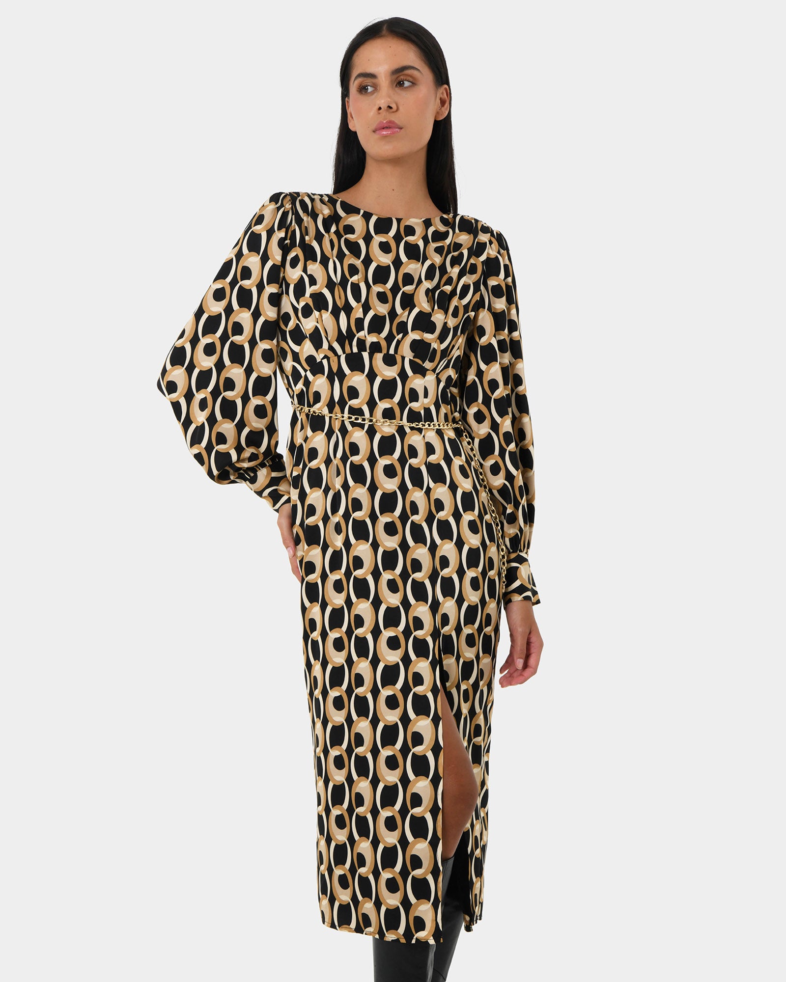 Nour Chain Print Dress