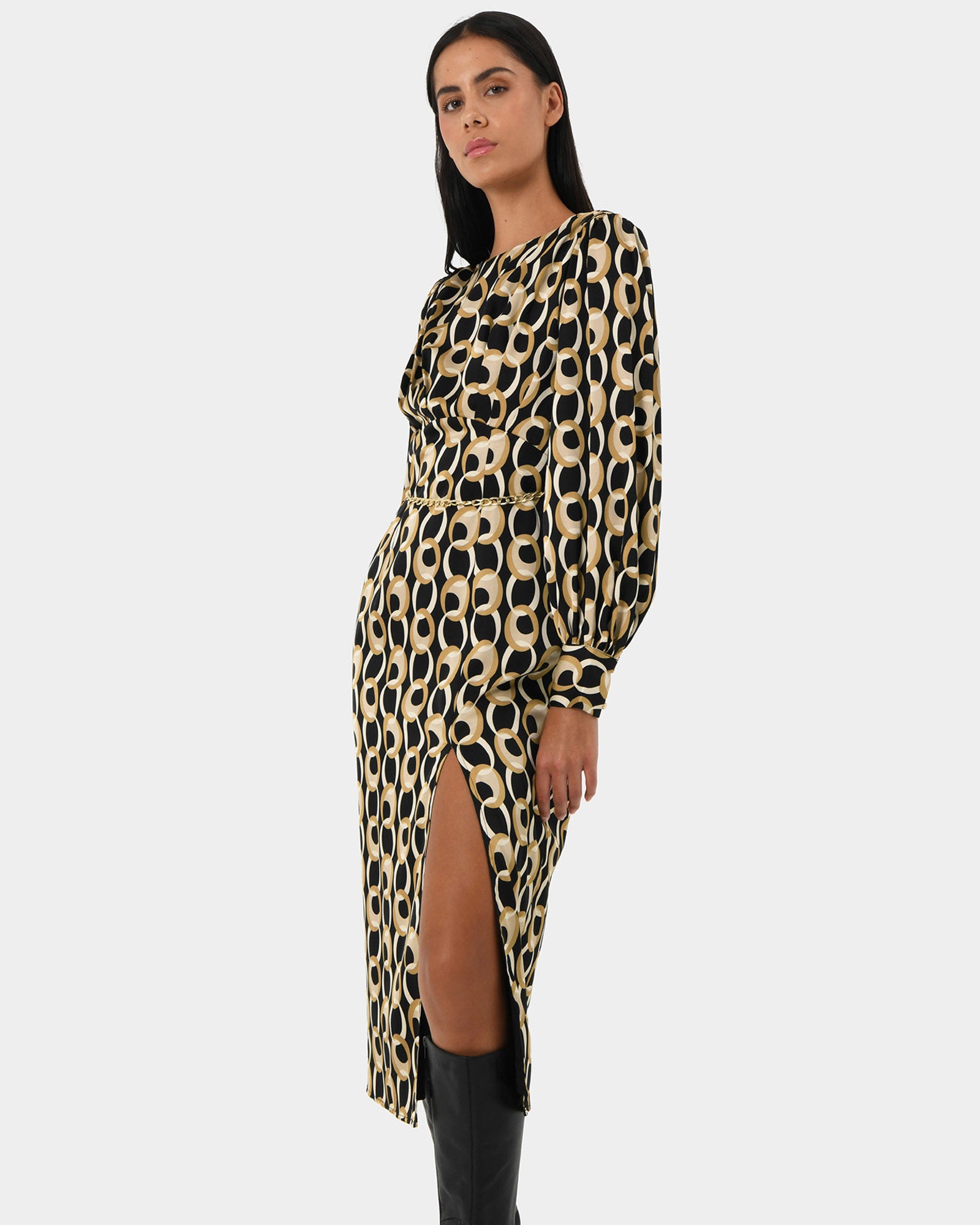 Nour Chain Print Dress