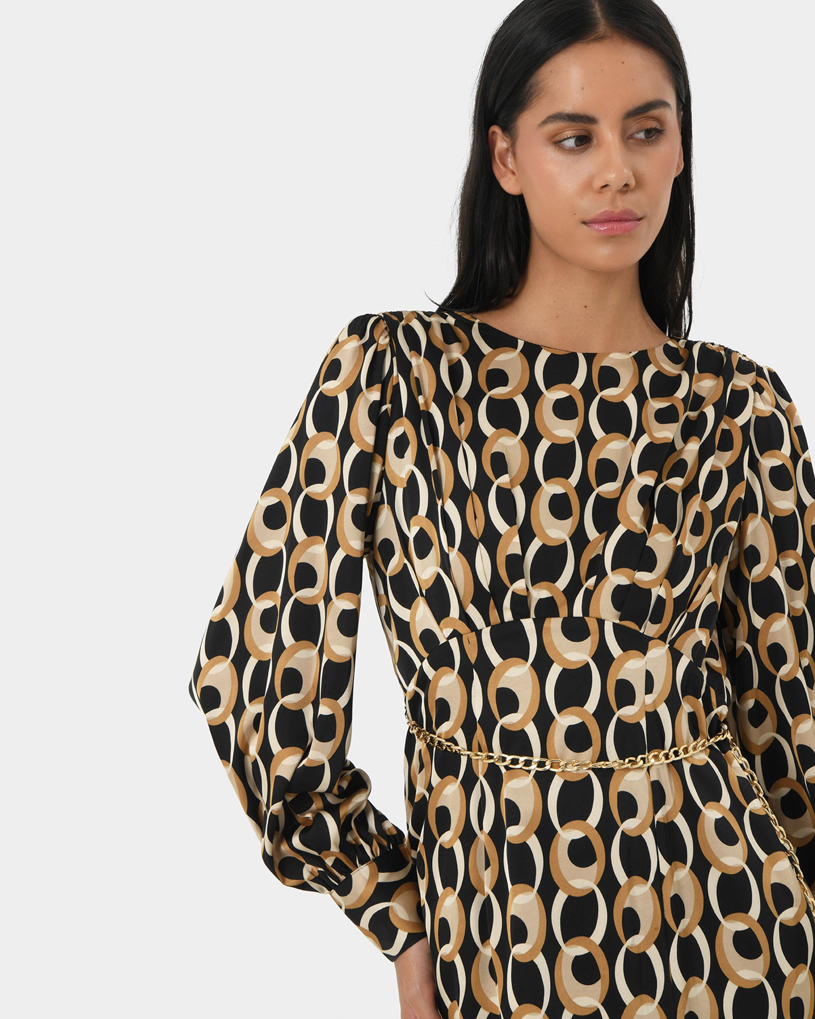 Nour Chain Print Dress