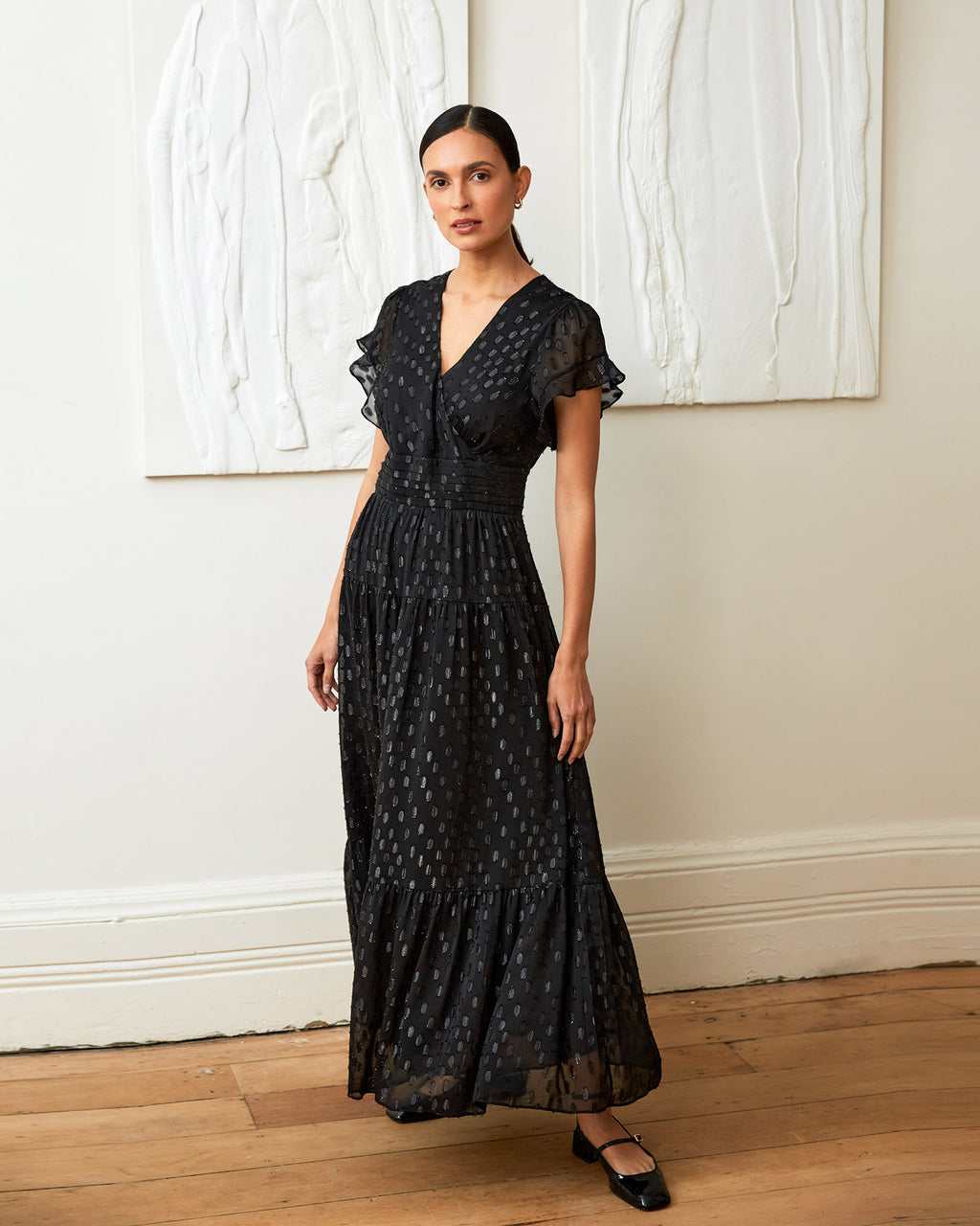 Minda Glitter Maxi Dress