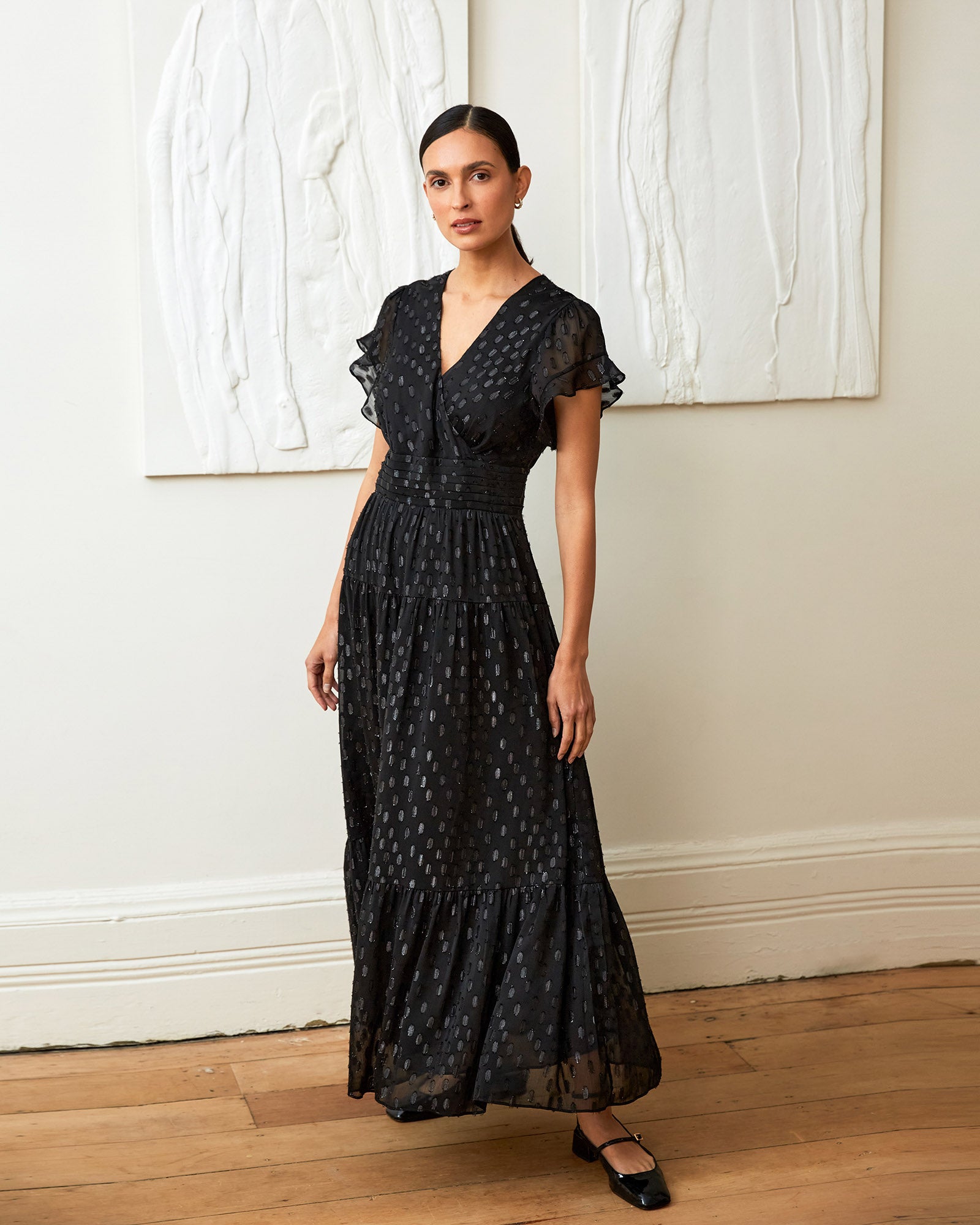 Minda Glitter Maxi Dress