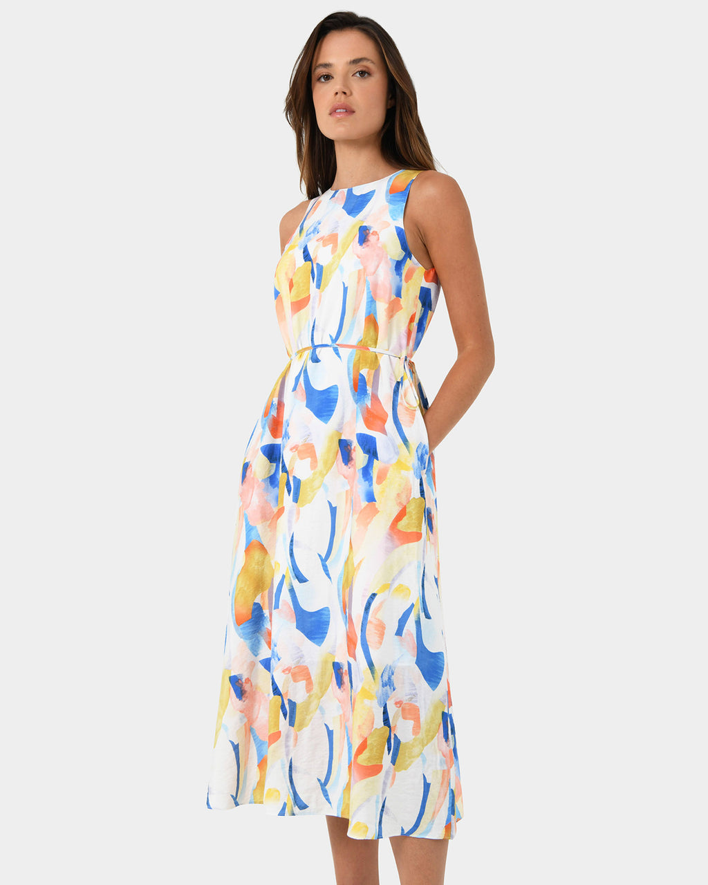 Myka A-Line Tie Waist Dress