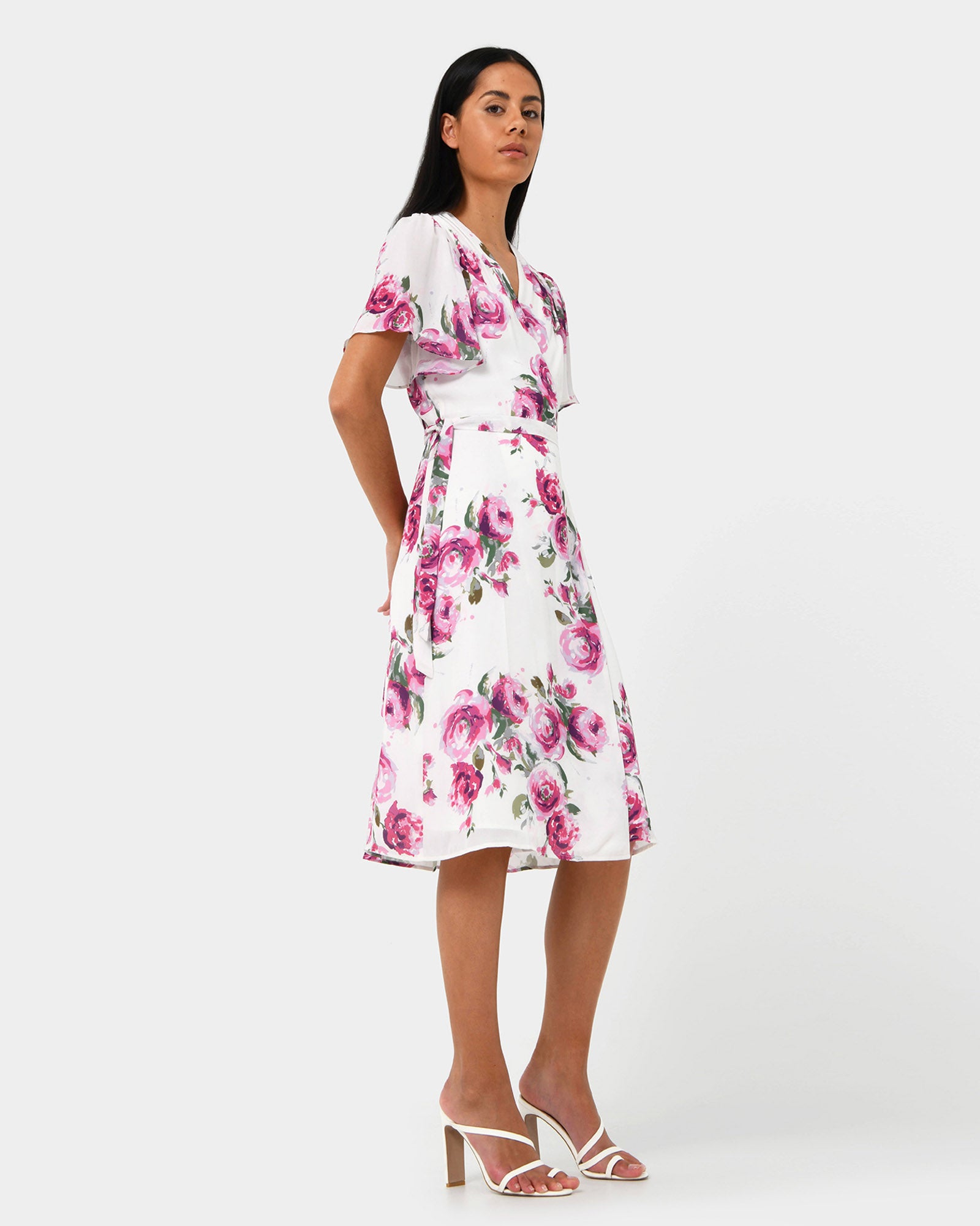 Andrea Floral Wrap Dress