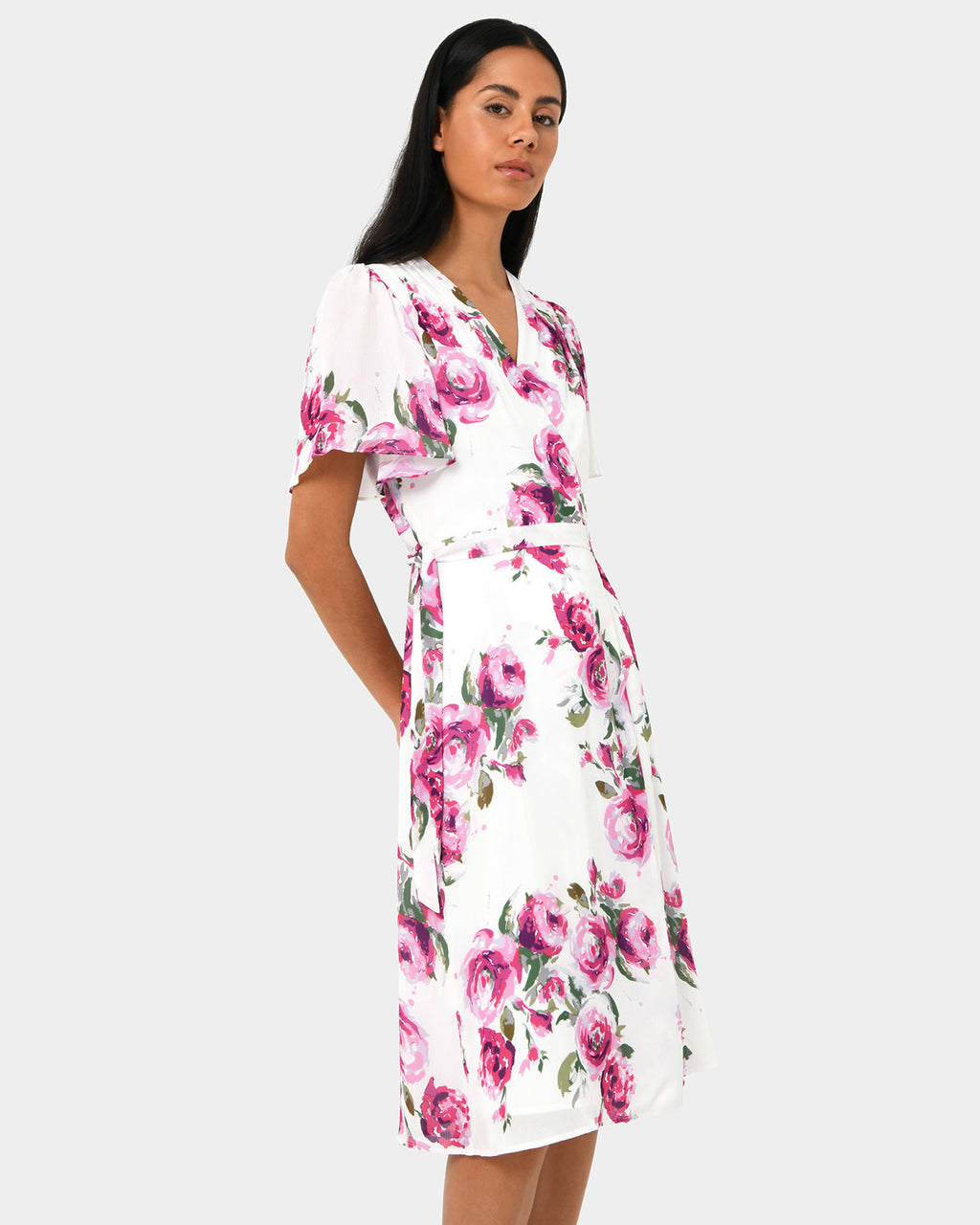 Andrea Floral Wrap Dress