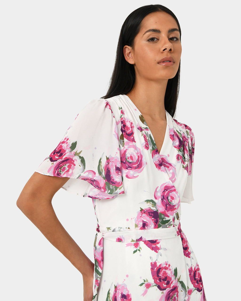 Andrea Floral Wrap Dress