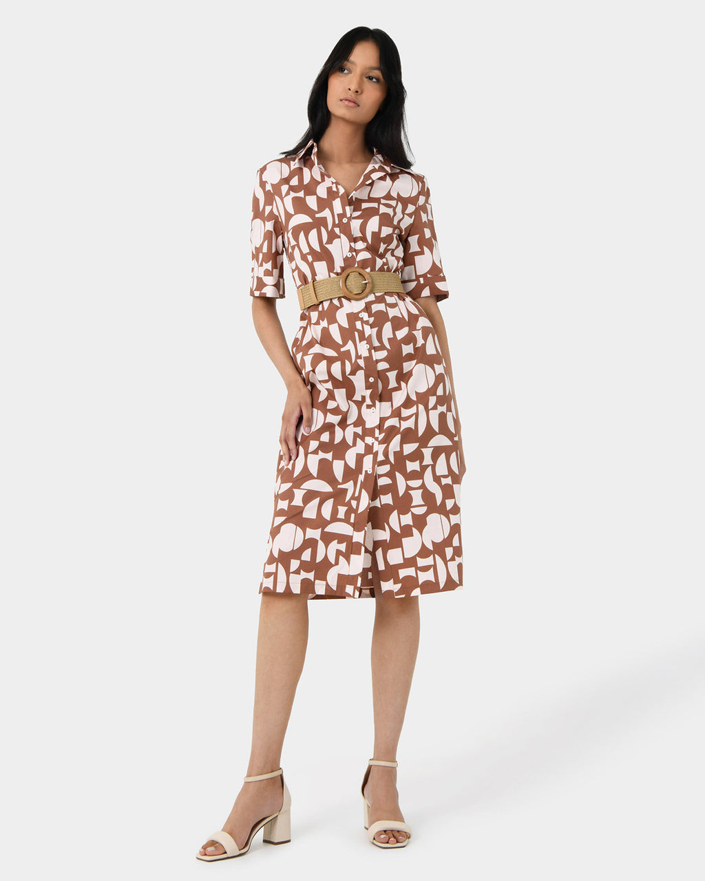 Colleen Printed Shirt Dress