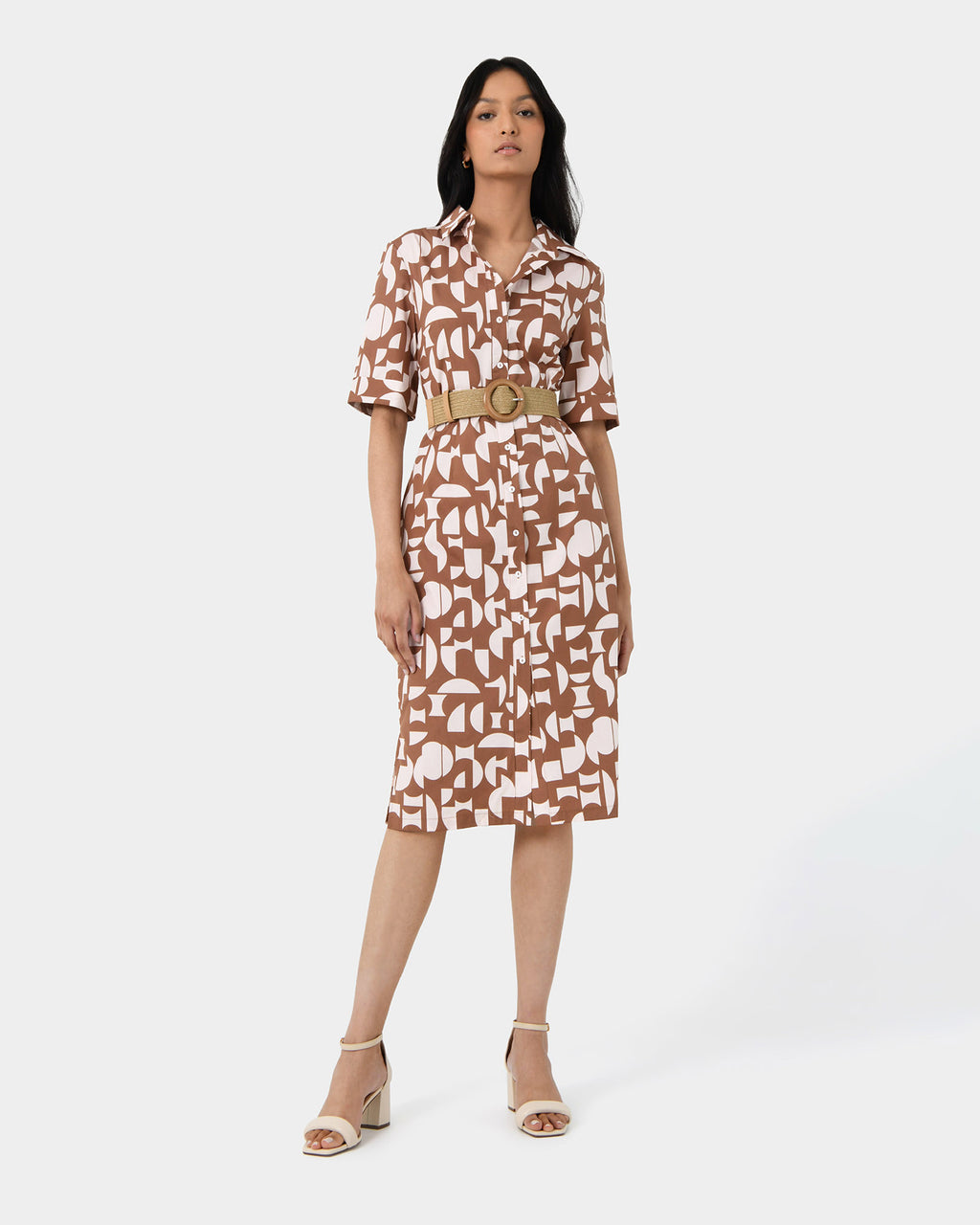 Colleen Printed Shirt Dress