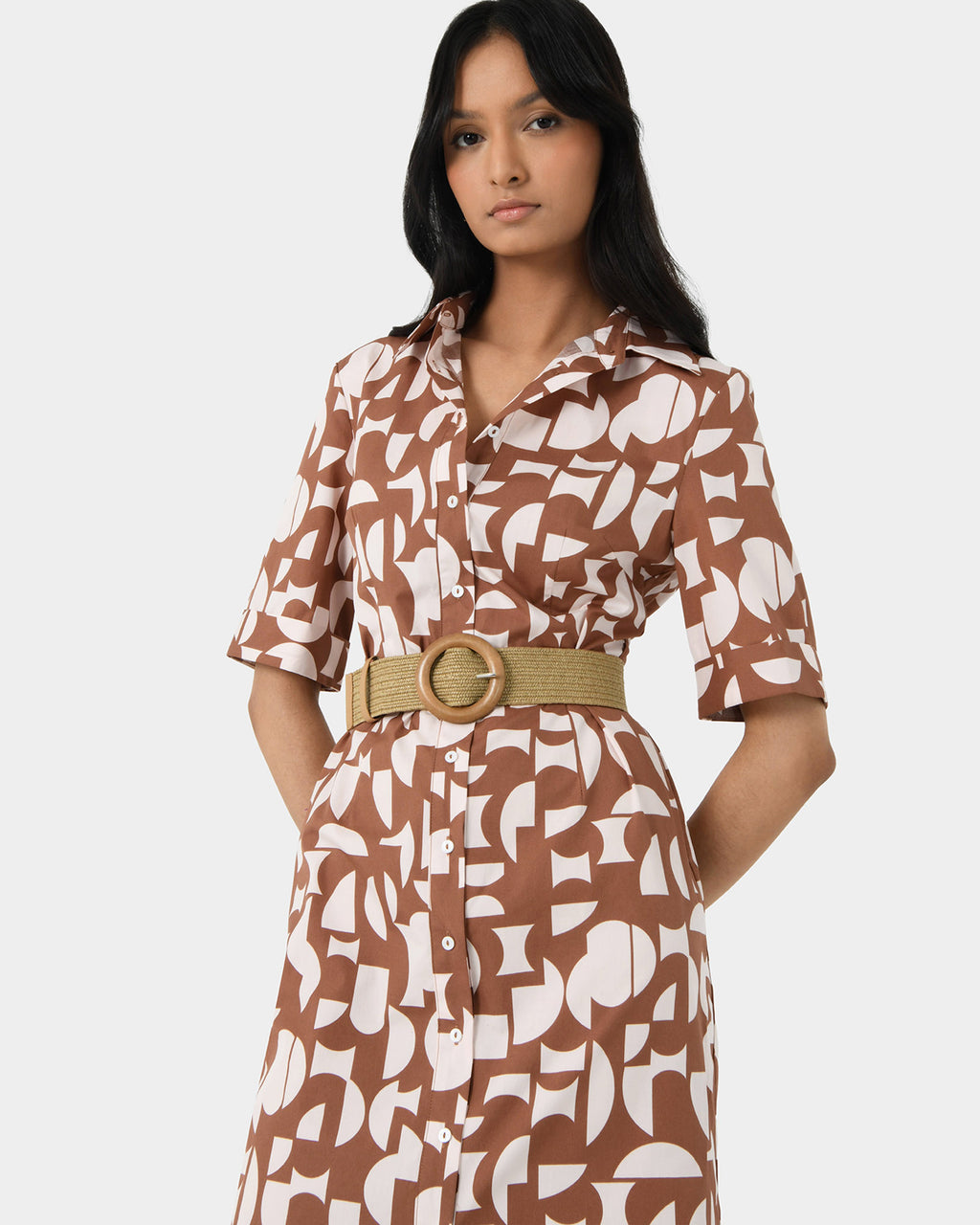 Colleen Printed Shirt Dress