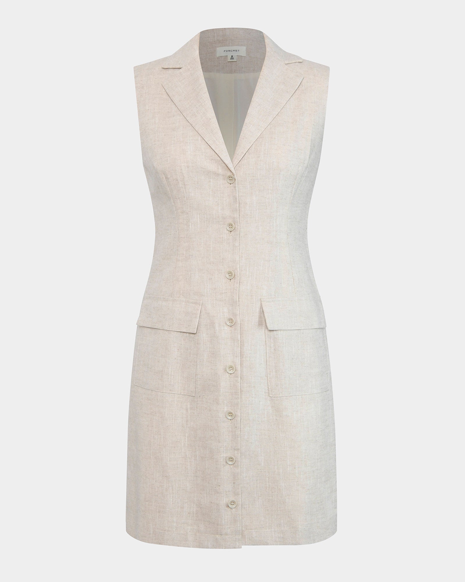 Valeria Buttoned Linen Dress