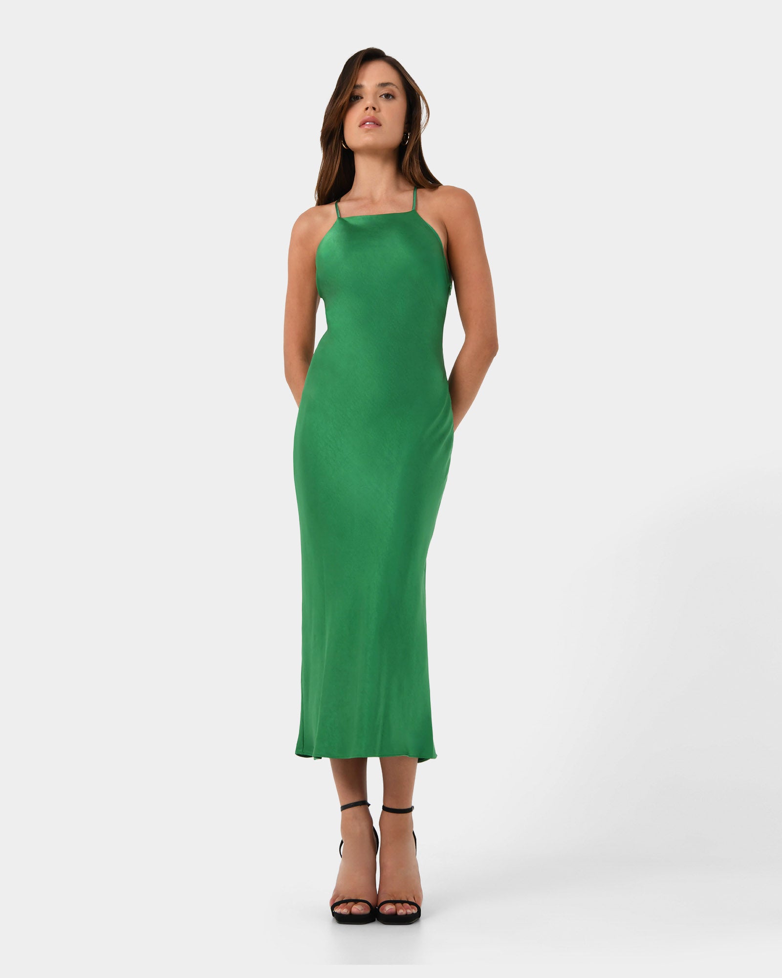 Samaya Satin Midi Dress