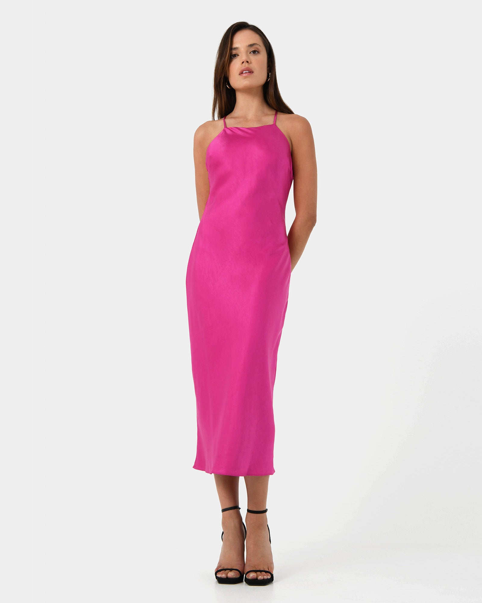 Samaya Satin Midi Dress