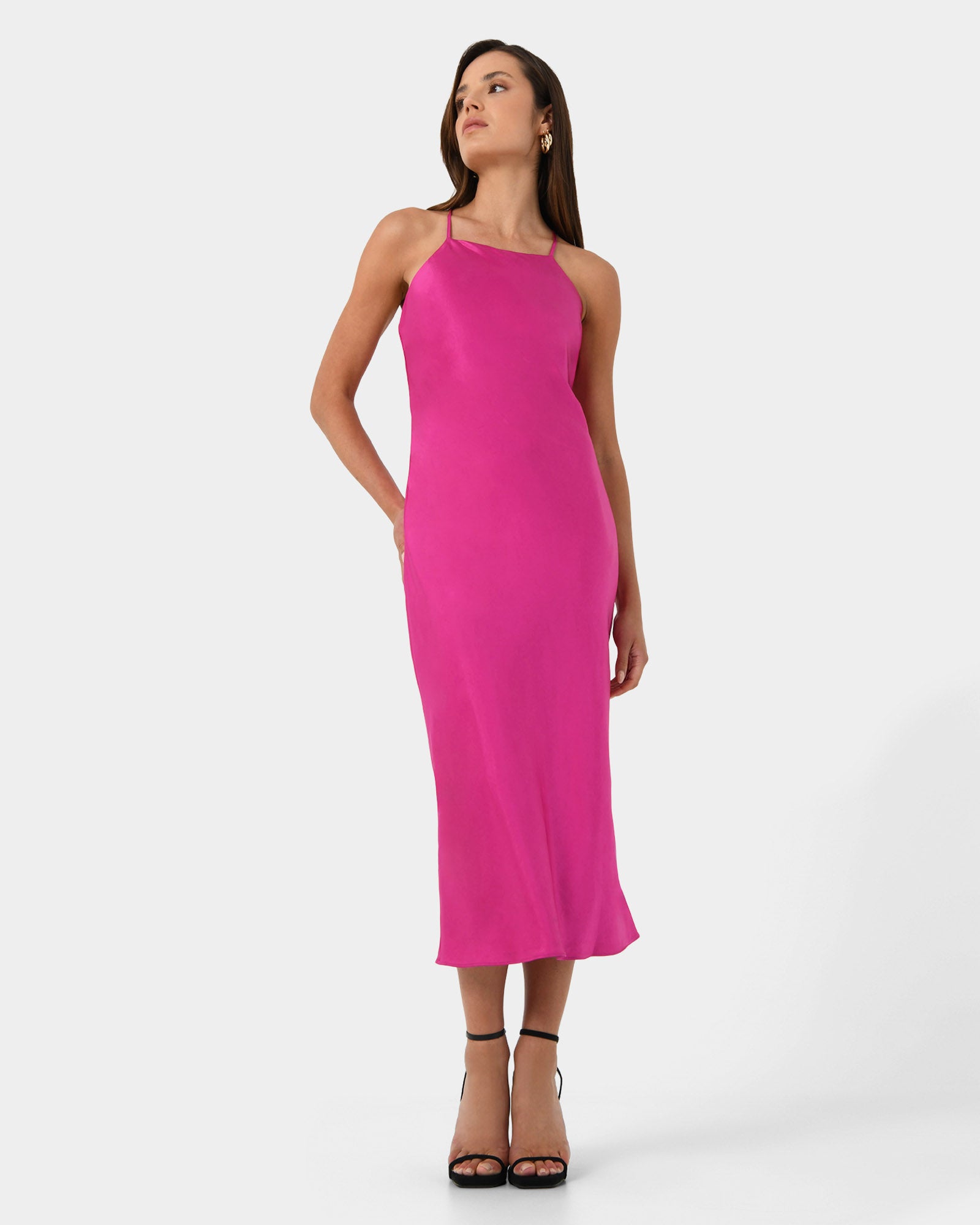 Samaya Satin Midi Dress
