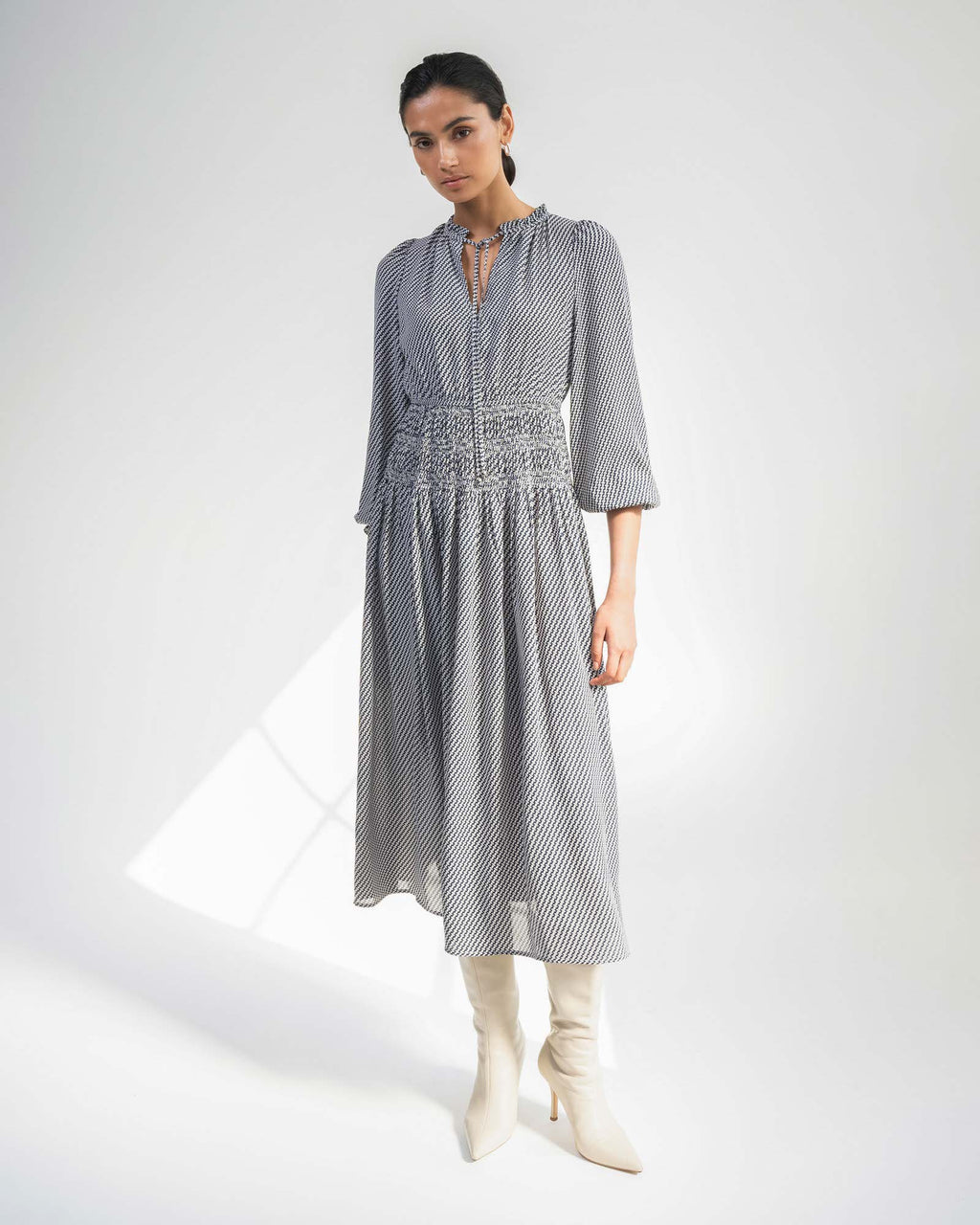 Zahra Geo Print Dress