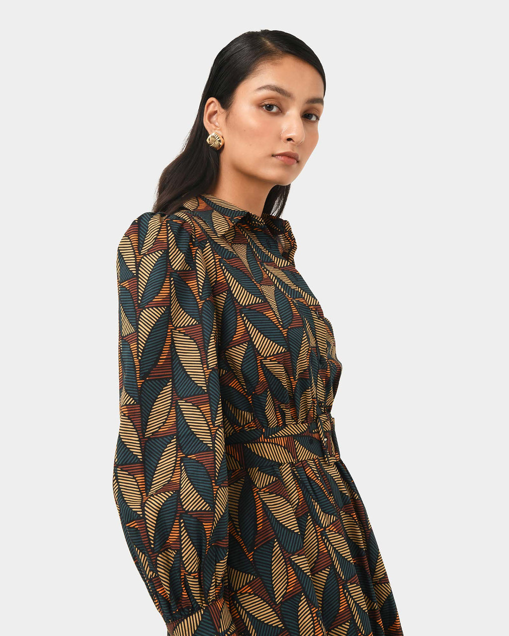 Lela Printed Shirt Dress