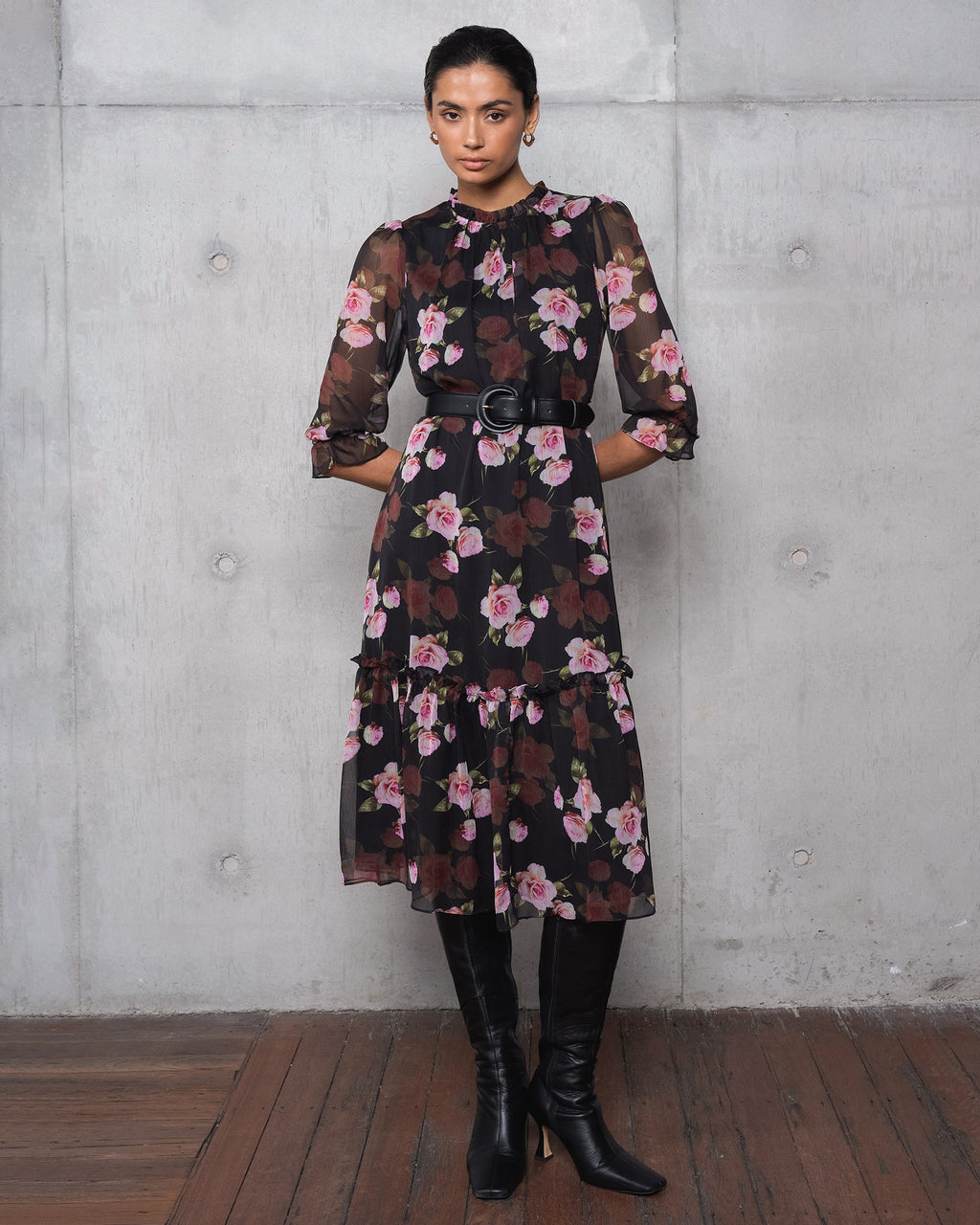 Rose Ruffle Dress