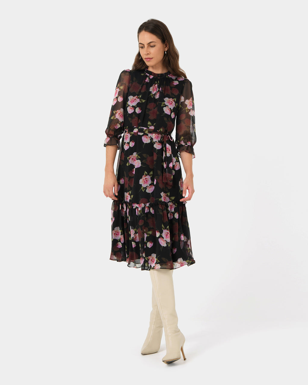 Rose Ruffle Dress