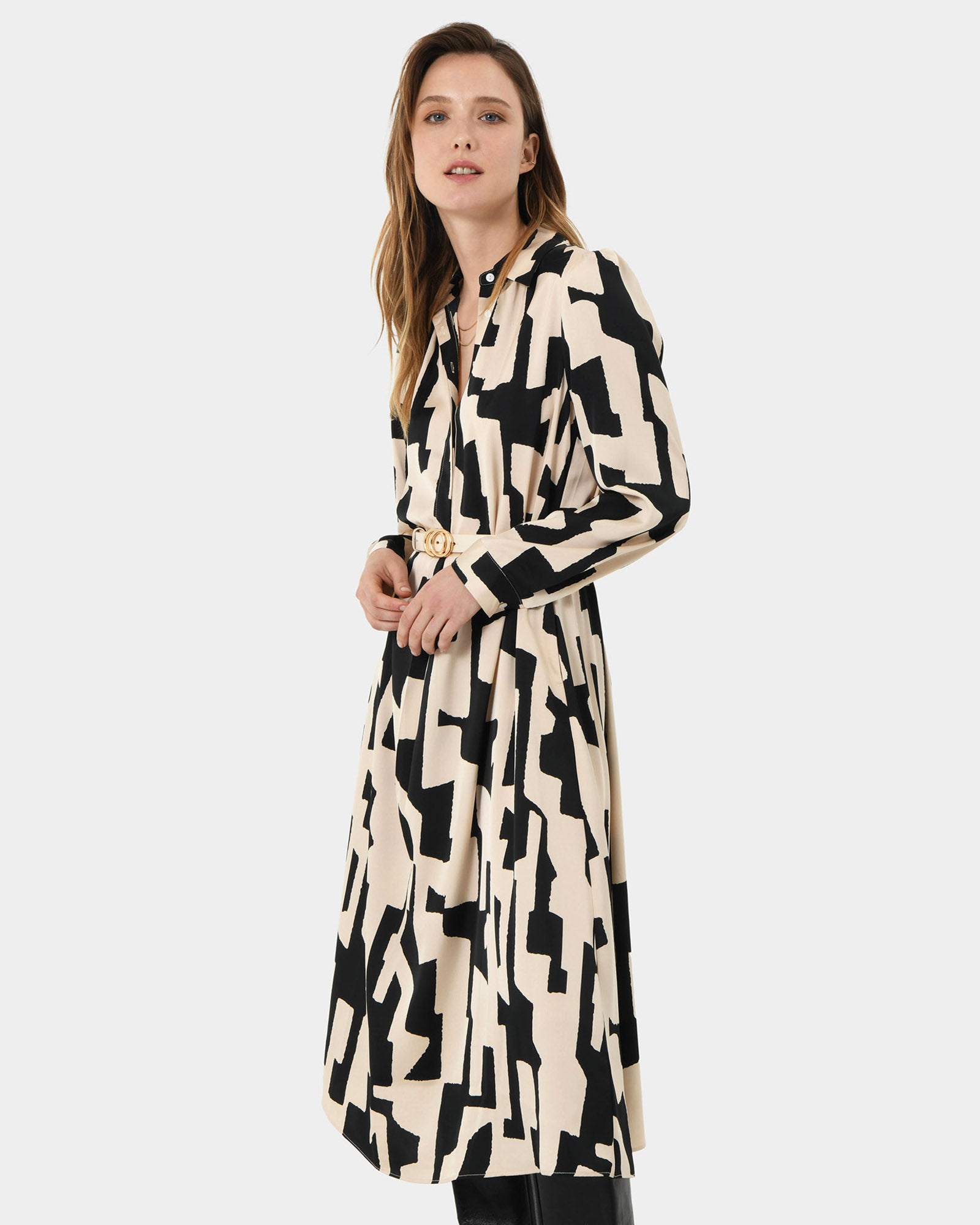 Maggie Printed Midi Dress