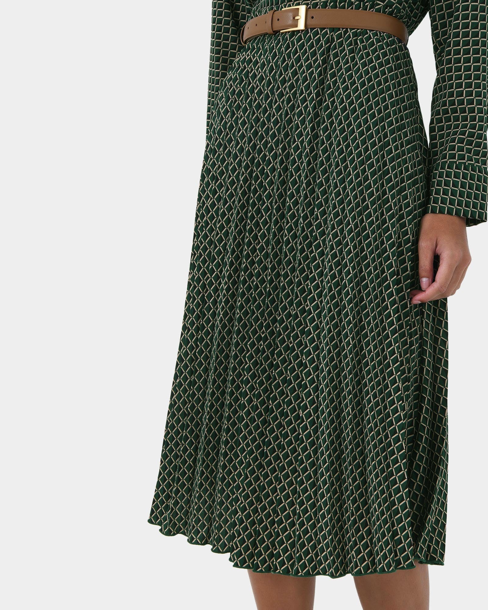 Zhuri Pleated Shirt Dress