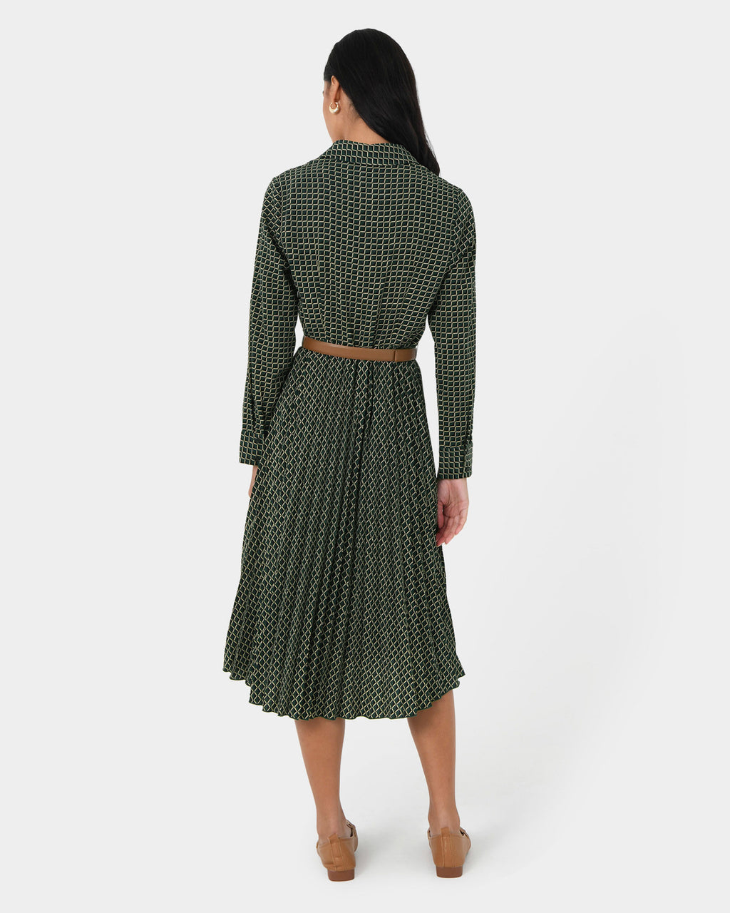 Zhuri Pleated Shirt Dress