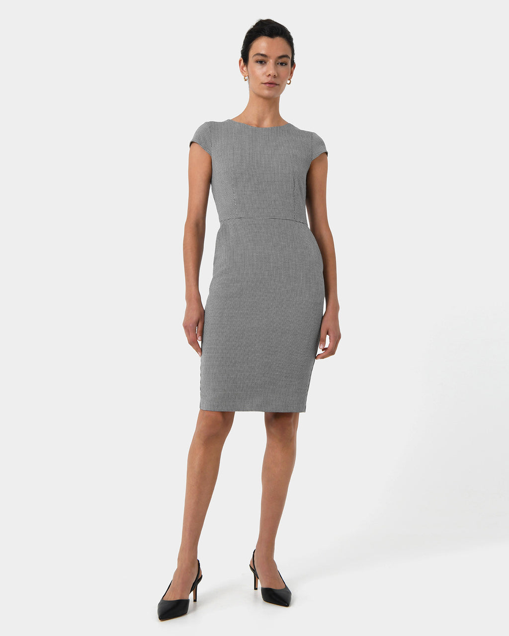 Rein Houndstooth Sheath Dress