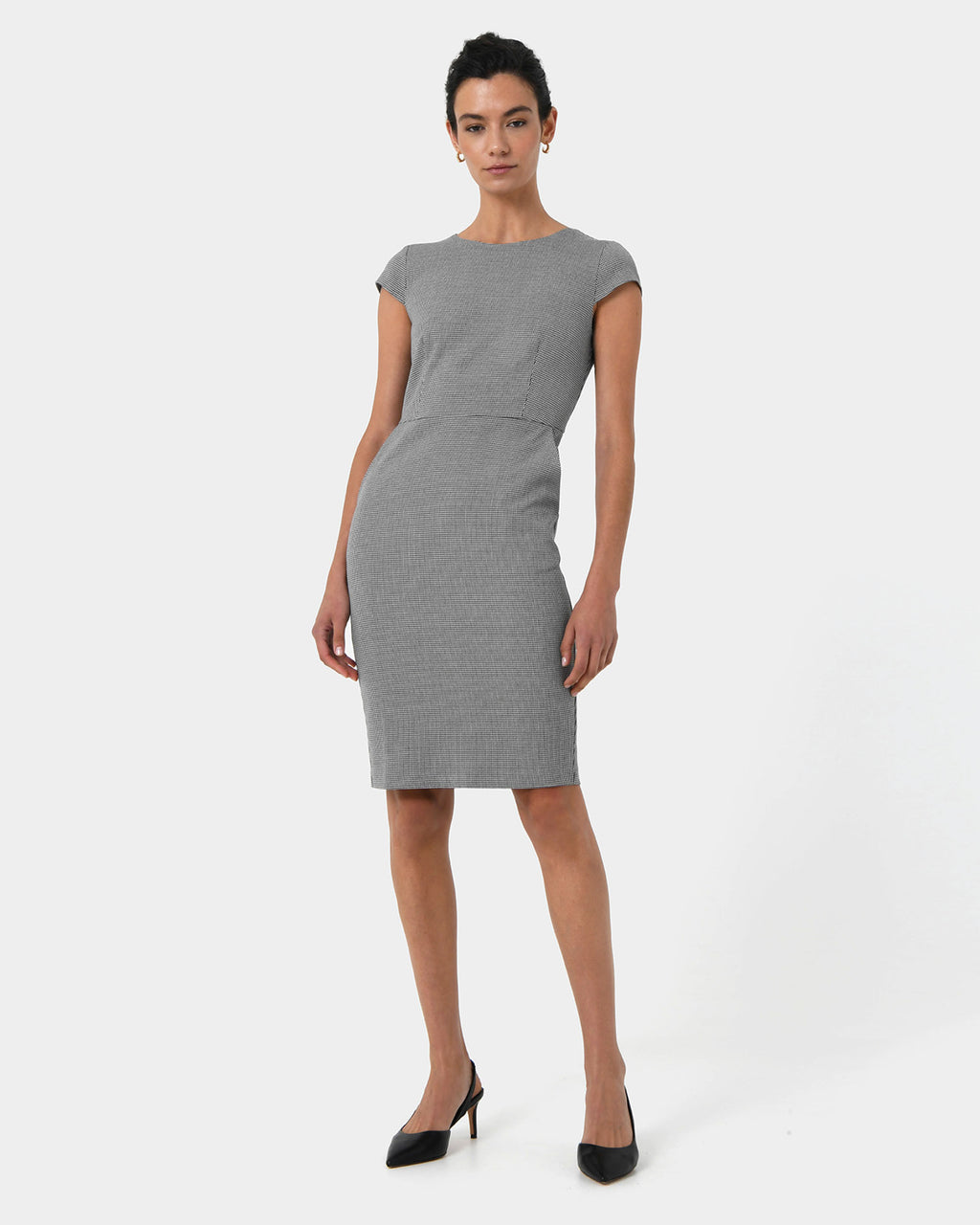 Rein Houndstooth Sheath Dress