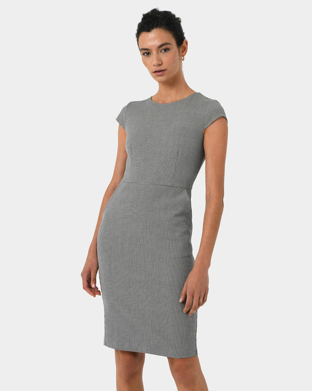 Rein Houndstooth Sheath Dress