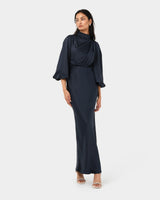 Whitney Satin Cowl Neck Dress